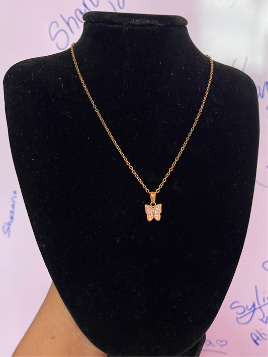 Icy Butterfly Necklace