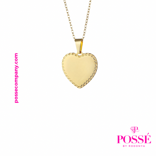 Mega Heart Engravable Necklace