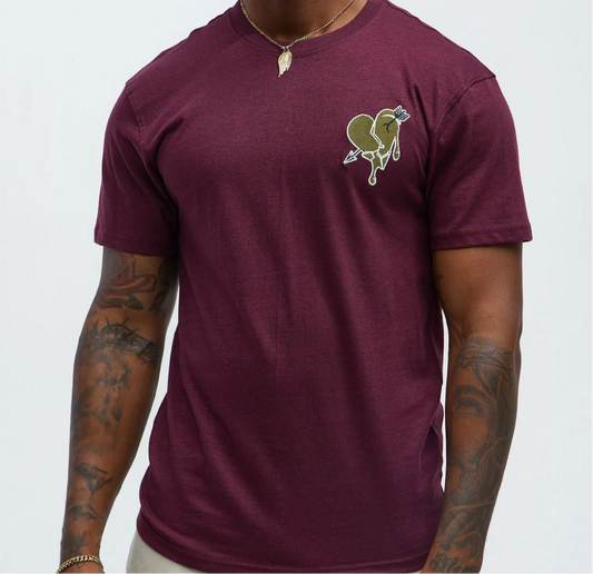 Heartbreaker Tee - Burgundy