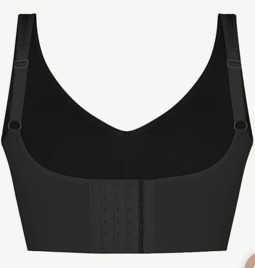 Breast Support Back Fat Bra- Black