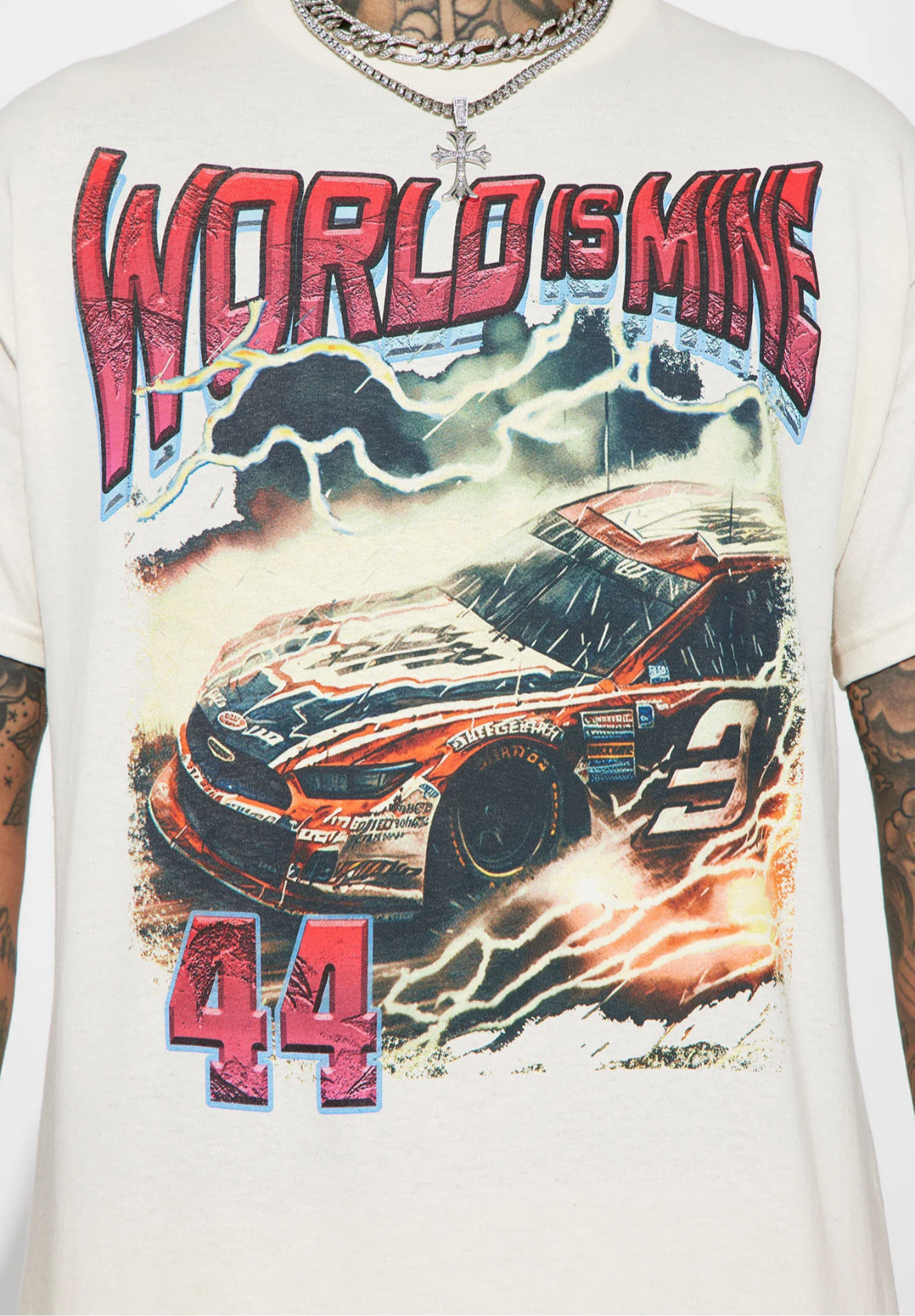 World is Mine 44 Tee- Off White