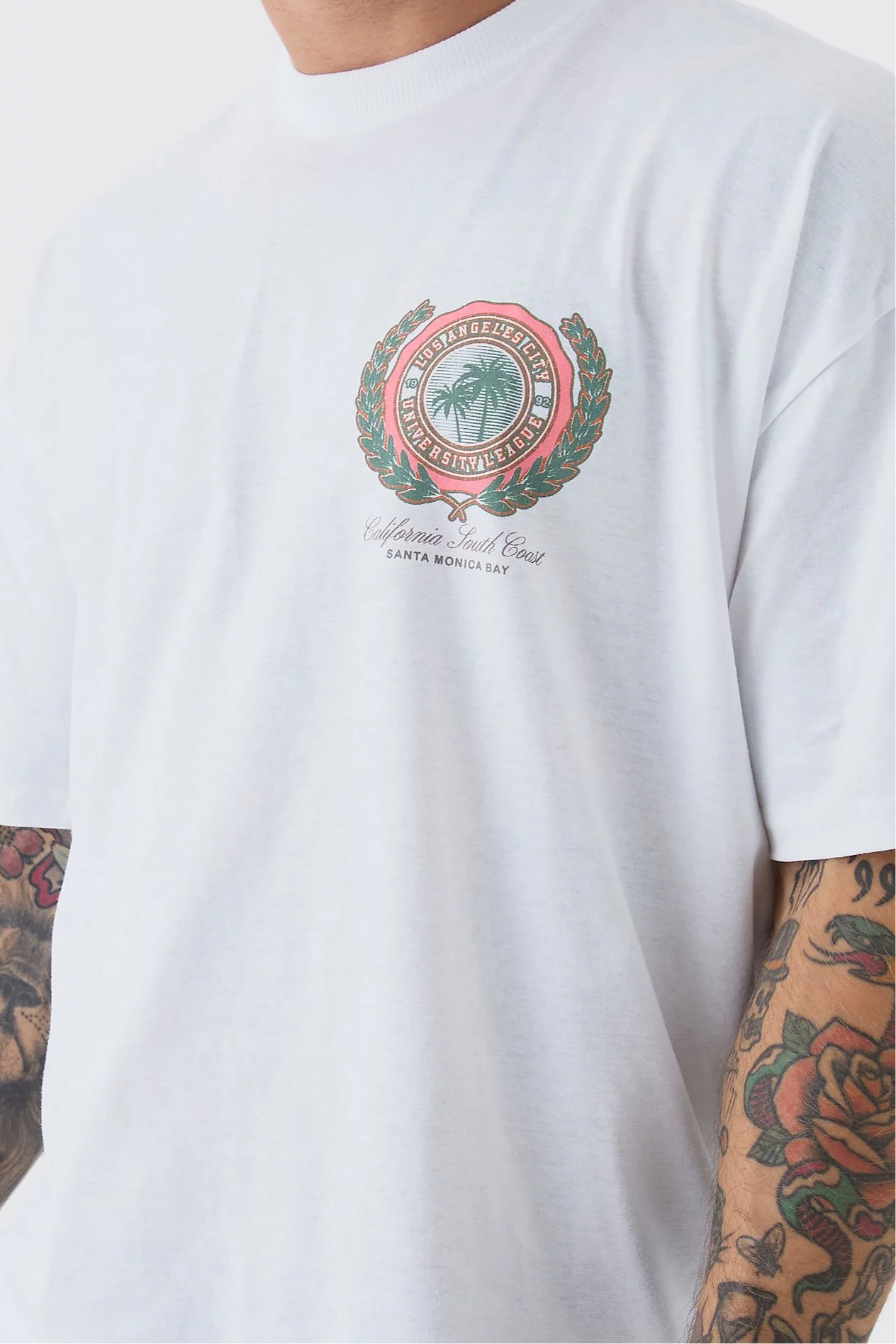 Santa Monica Oversized Tee- White