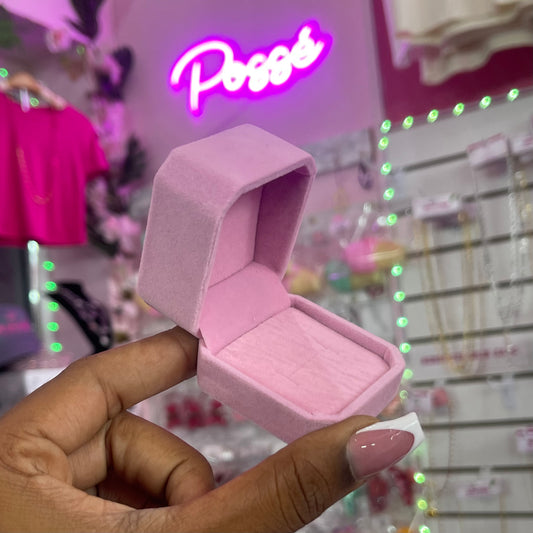 PINK Velvet Ring Box
