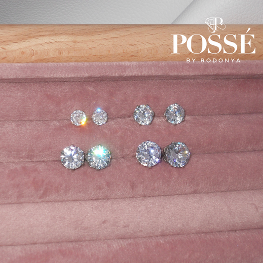 ROUND ICY DROPS CZ Studs