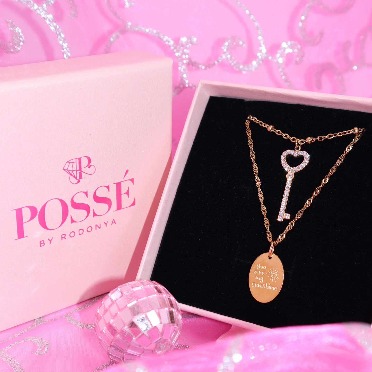 ICY KEY Layered Necklace Set