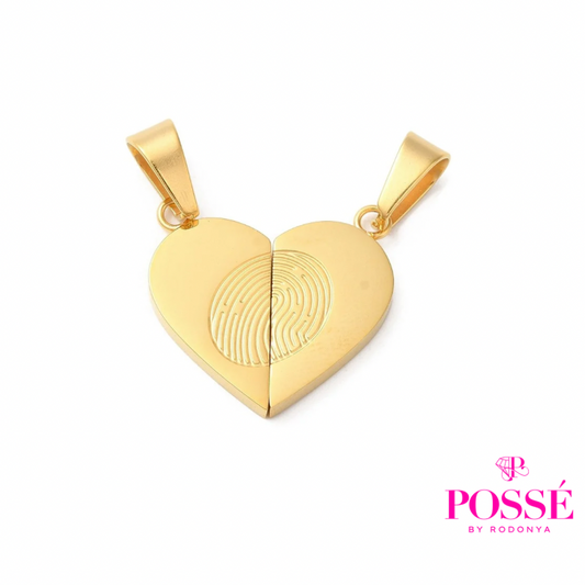 STAMPED LOVE Engravable Couple’s Pendant Set