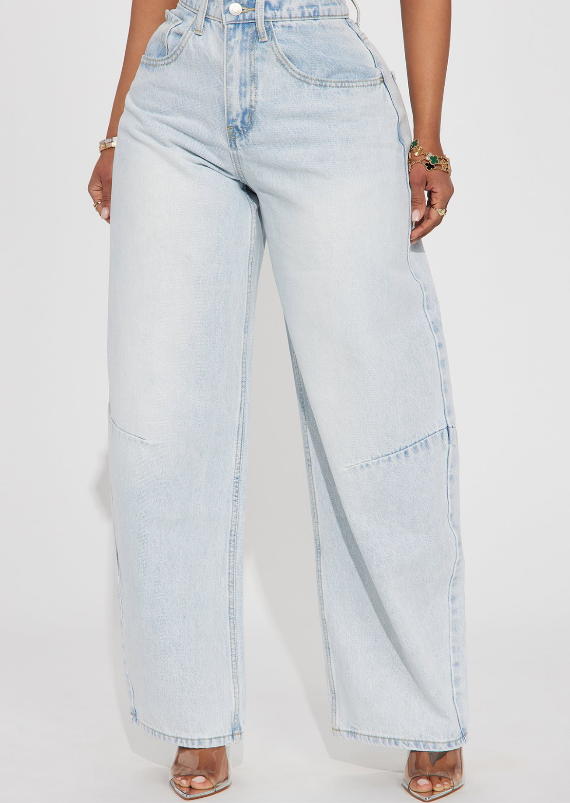 Wide Legged Denim Jeans- Light Wash