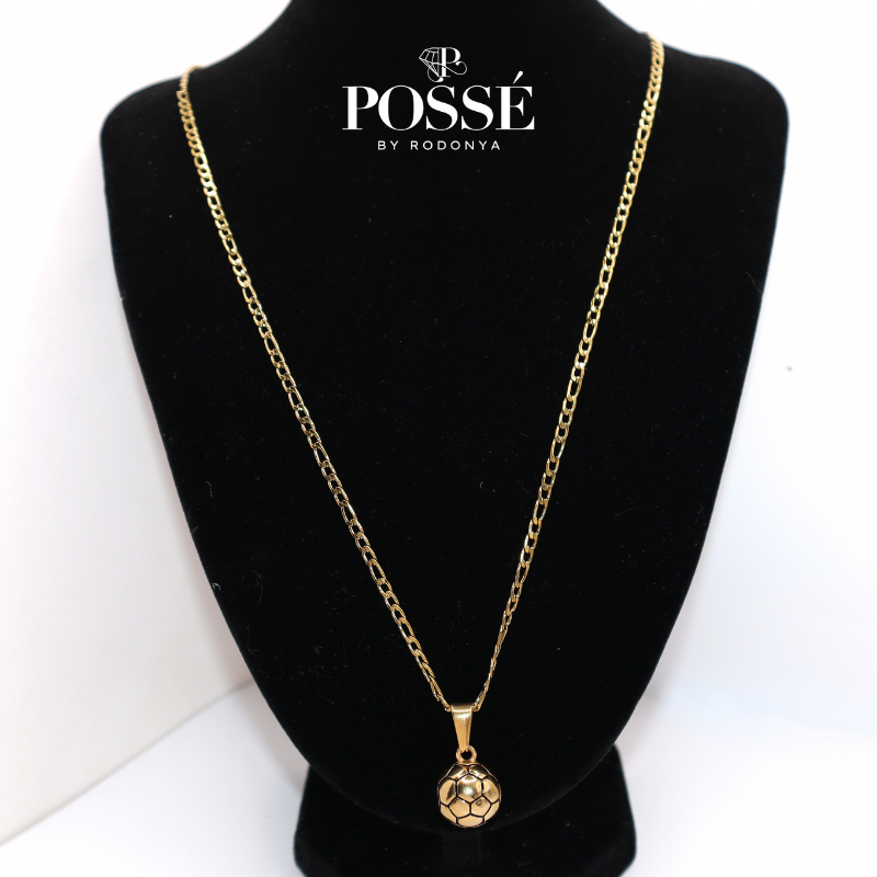 3D Football Pendant Necklace