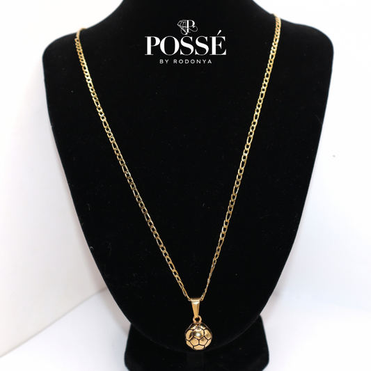 3D Football Pendant Necklace
