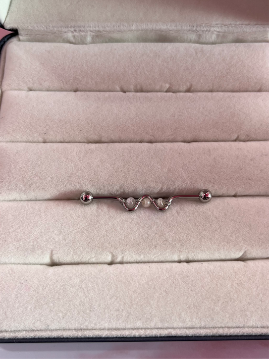 Spiral Pearl Industrial Piercing