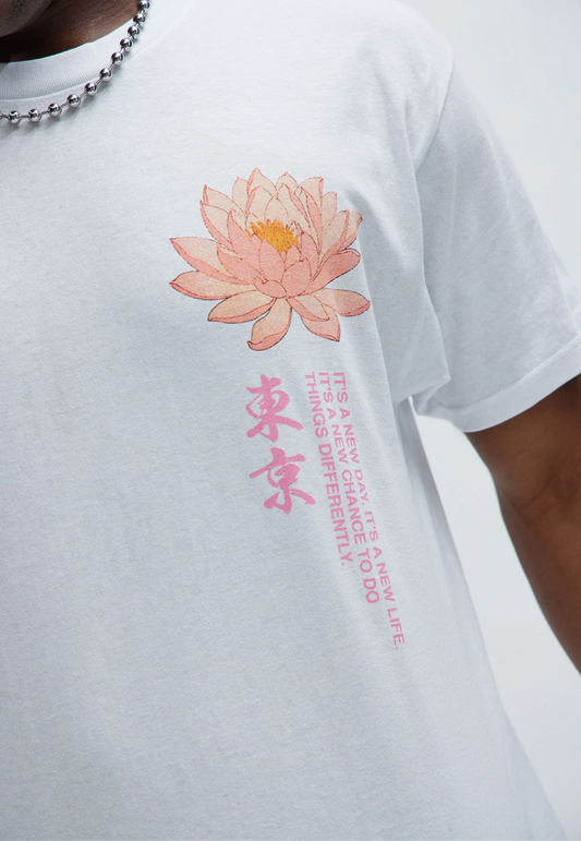 New Beginnings Lotus Tee- White