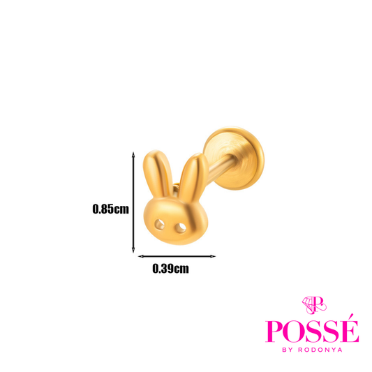 BUNNY Flatback Stud - Gold (1pc)