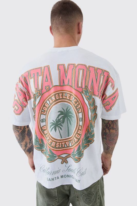 Santa Monica Oversized Tee- White