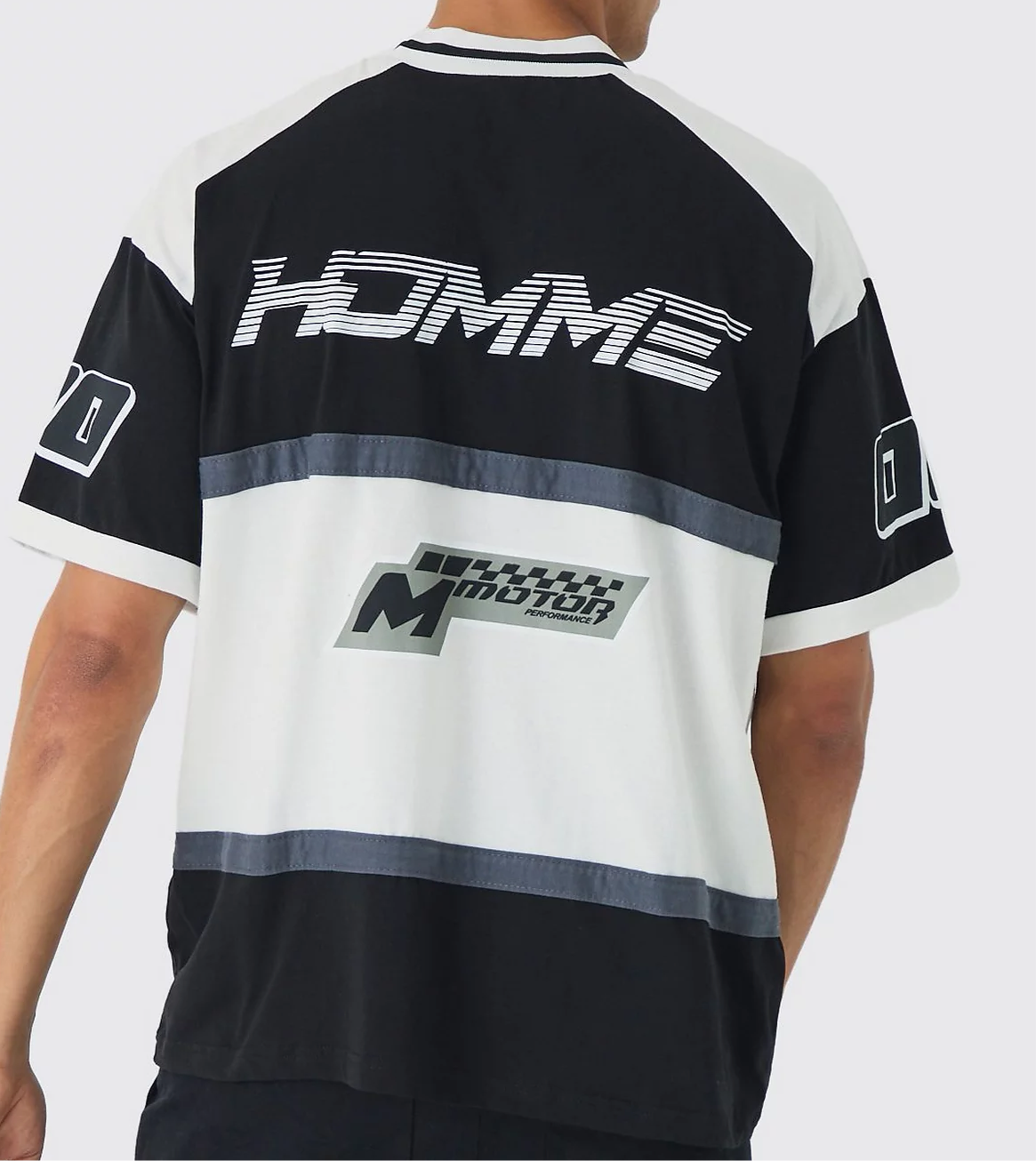 Motor Sport Oversized Tee- Black