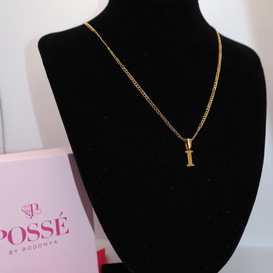 “I” Initial on XS Flat Chain - Gold