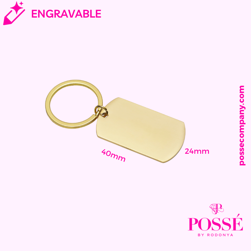 Engravable Keychain Tag - Medium