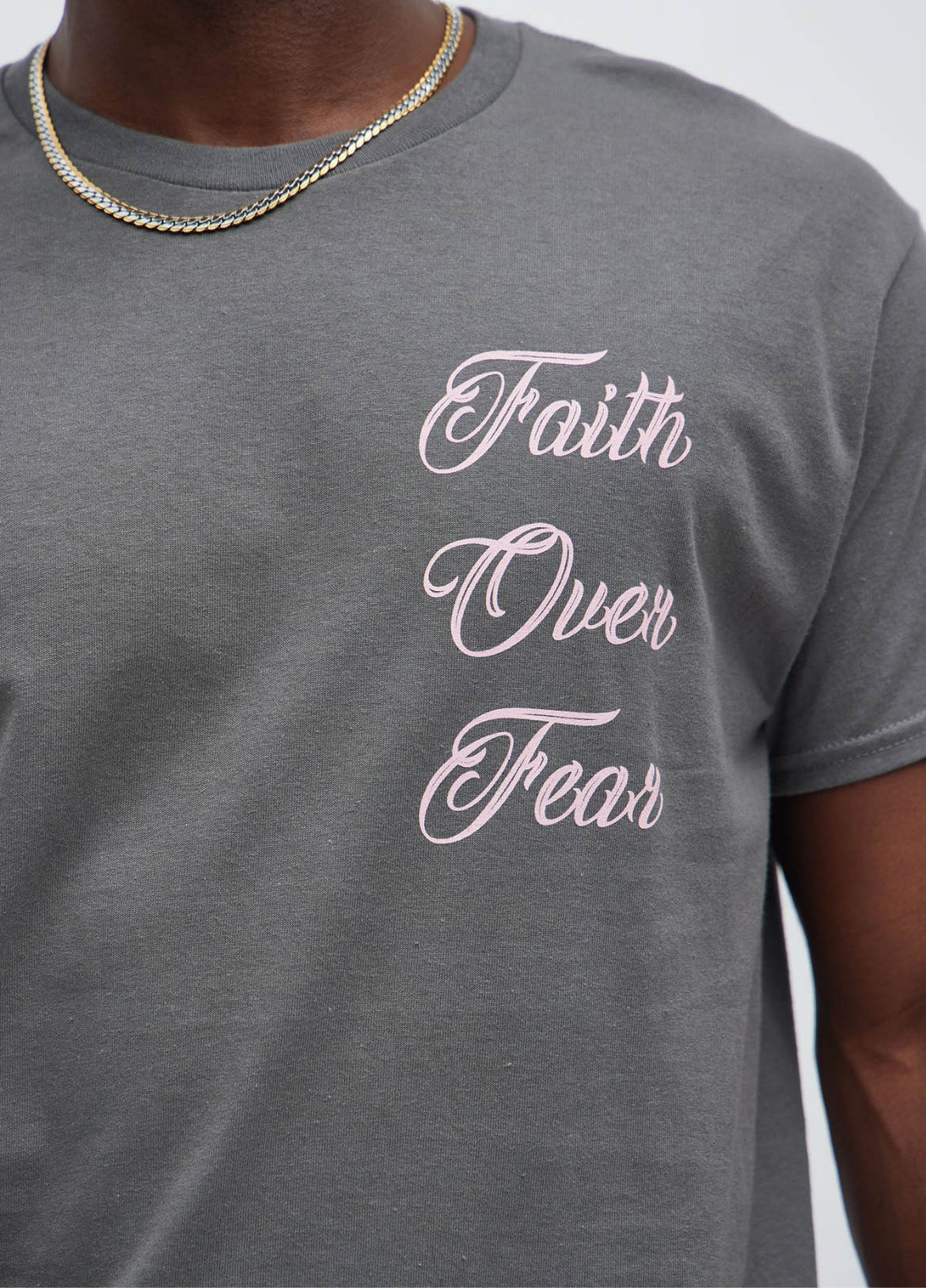 Faith Over Fear Tee- Charcoal