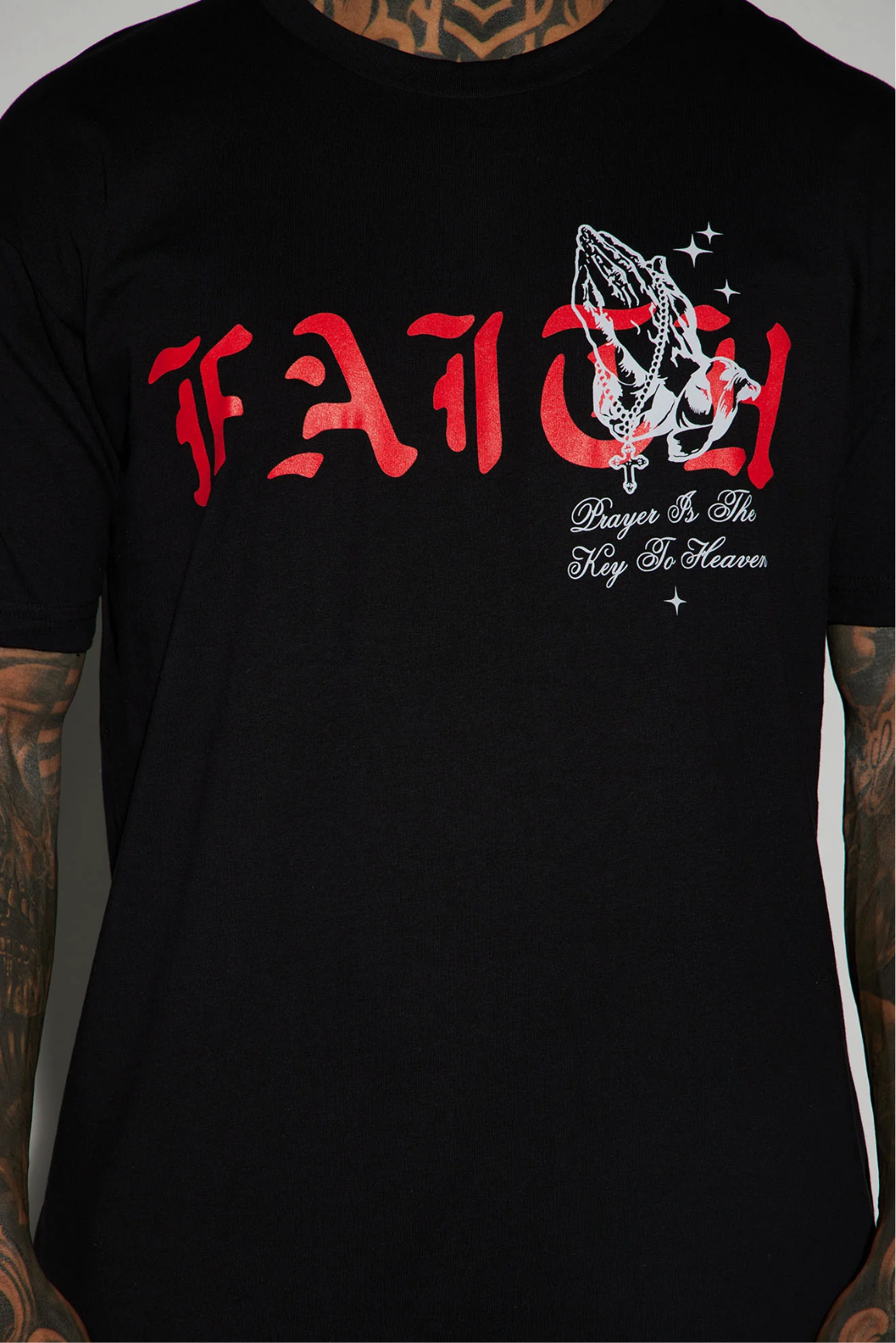 Blessed With Faith Tee- Black