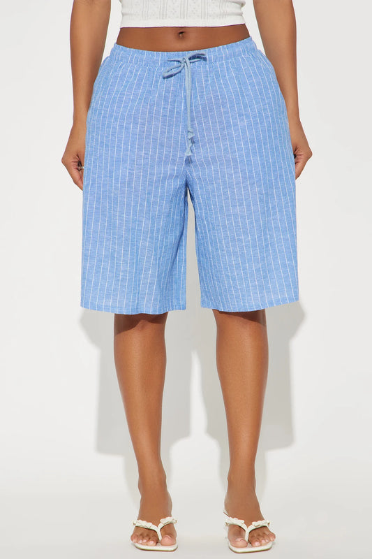 Pinstripe Bermuda Shorts