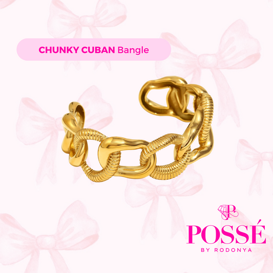 CHUNKY CUBAN Cuff Bangle