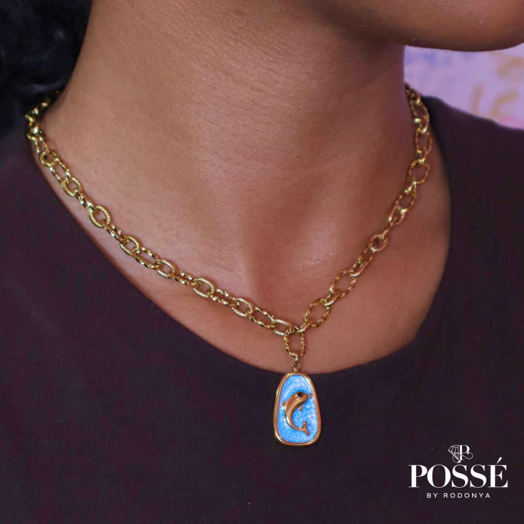 AQUAFINA Dolphin Necklace - Gold