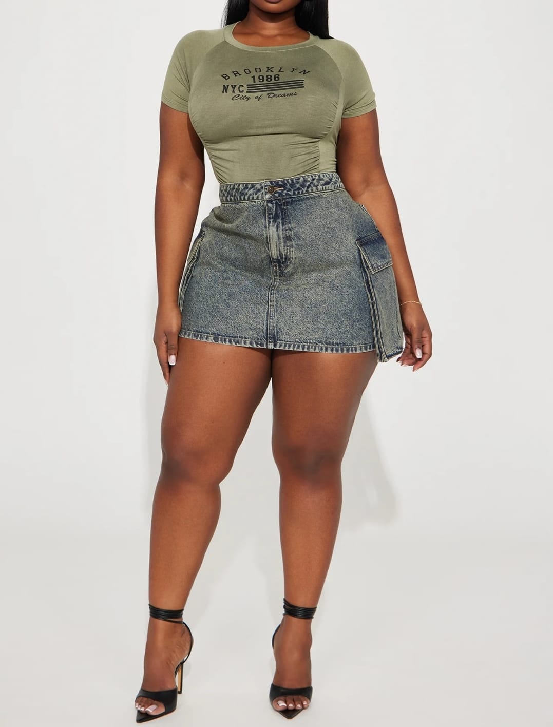 Harlow Cargo Denim Skirt