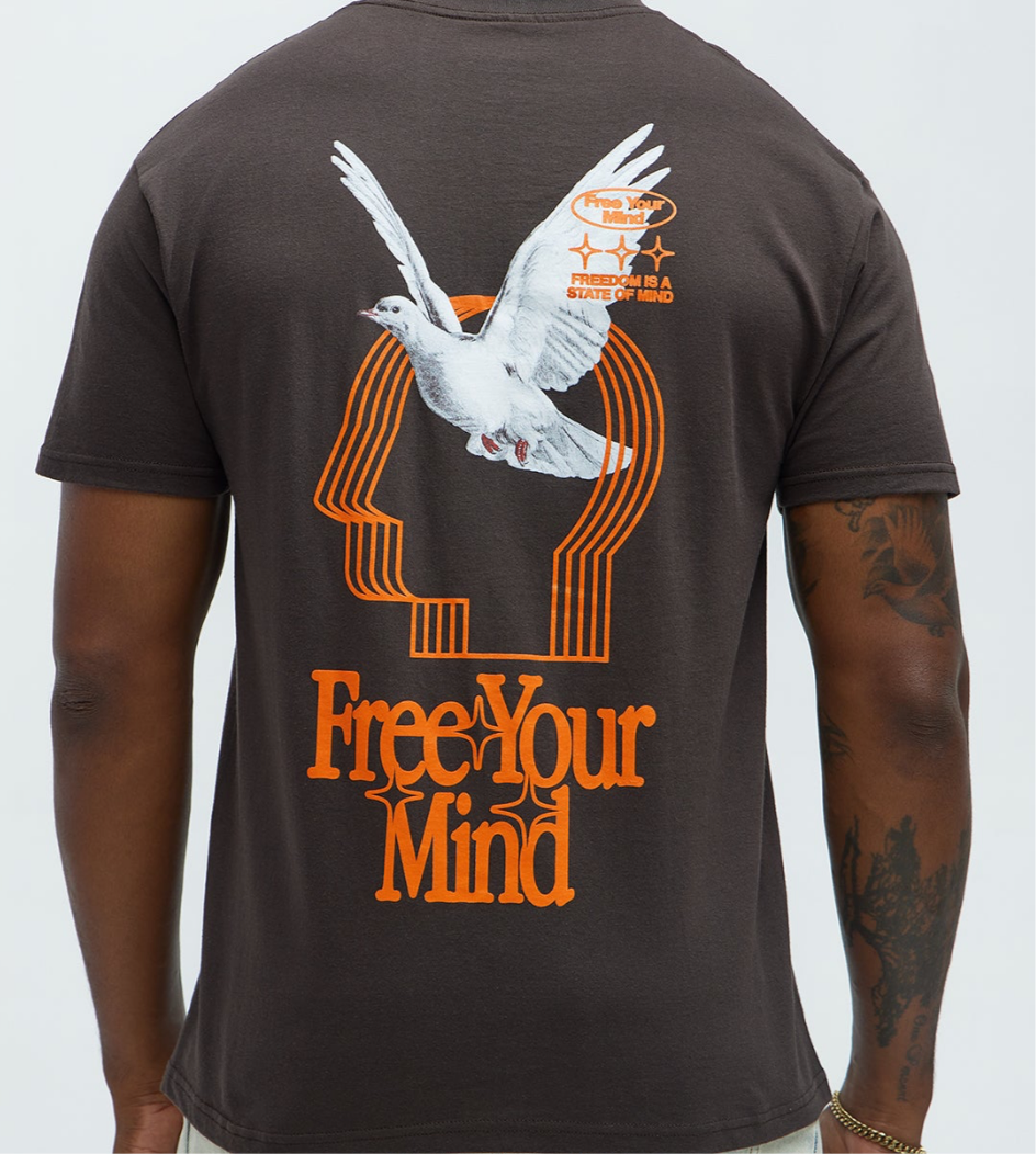 Free Your Mind Tee - Brown