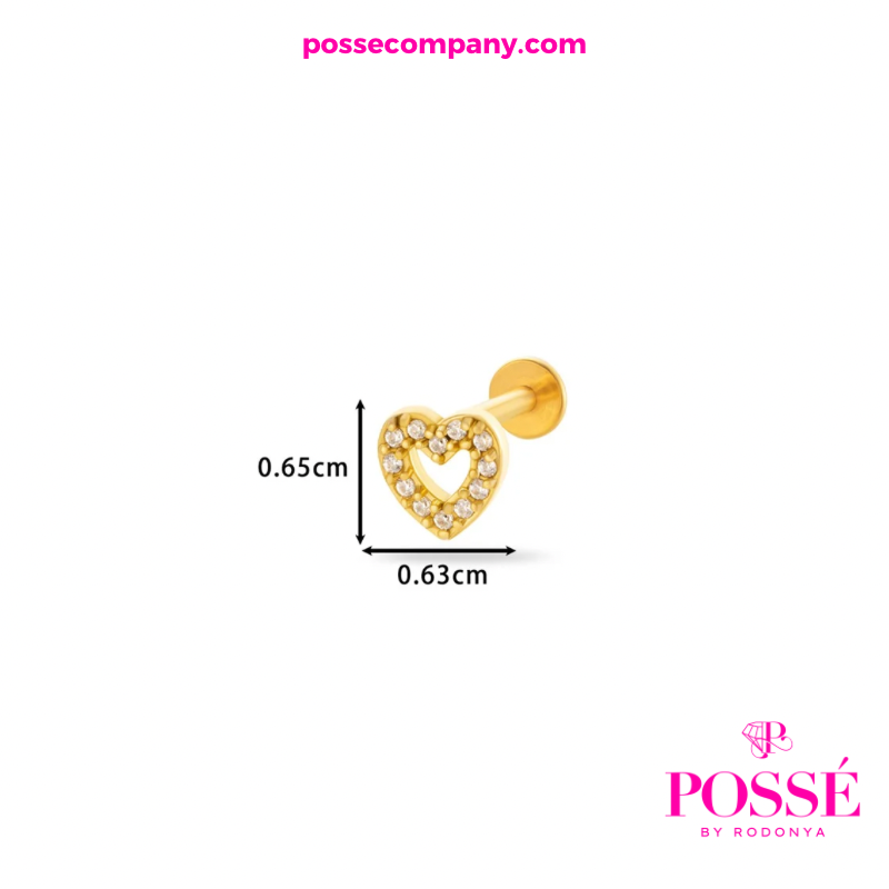 ICY LUV Flatback Stud (1pc) - Gold