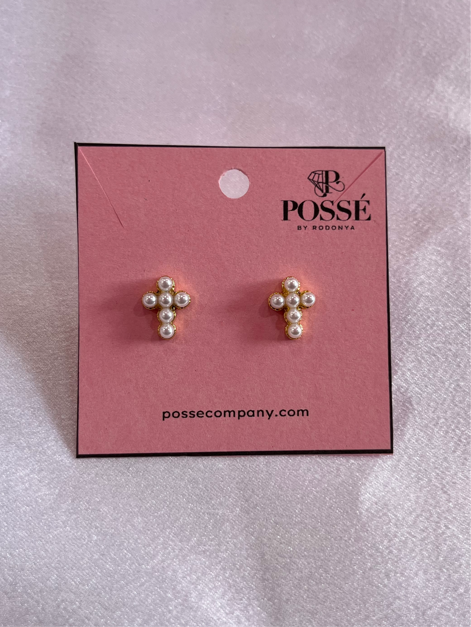 Baptiste Cross Studs