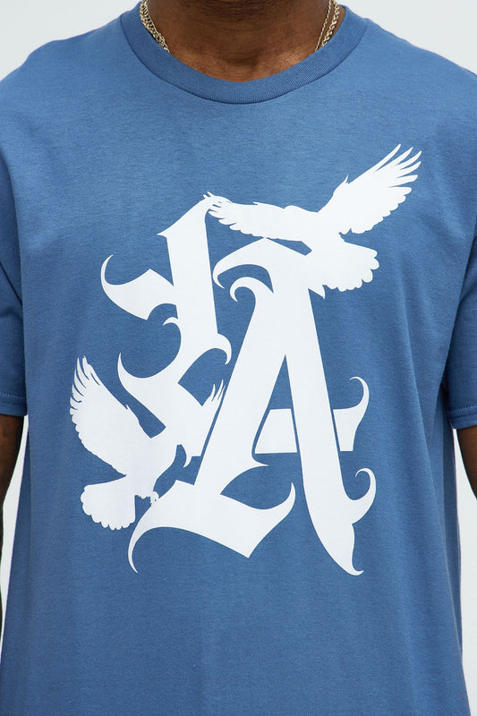 LA Tee- L.Blue