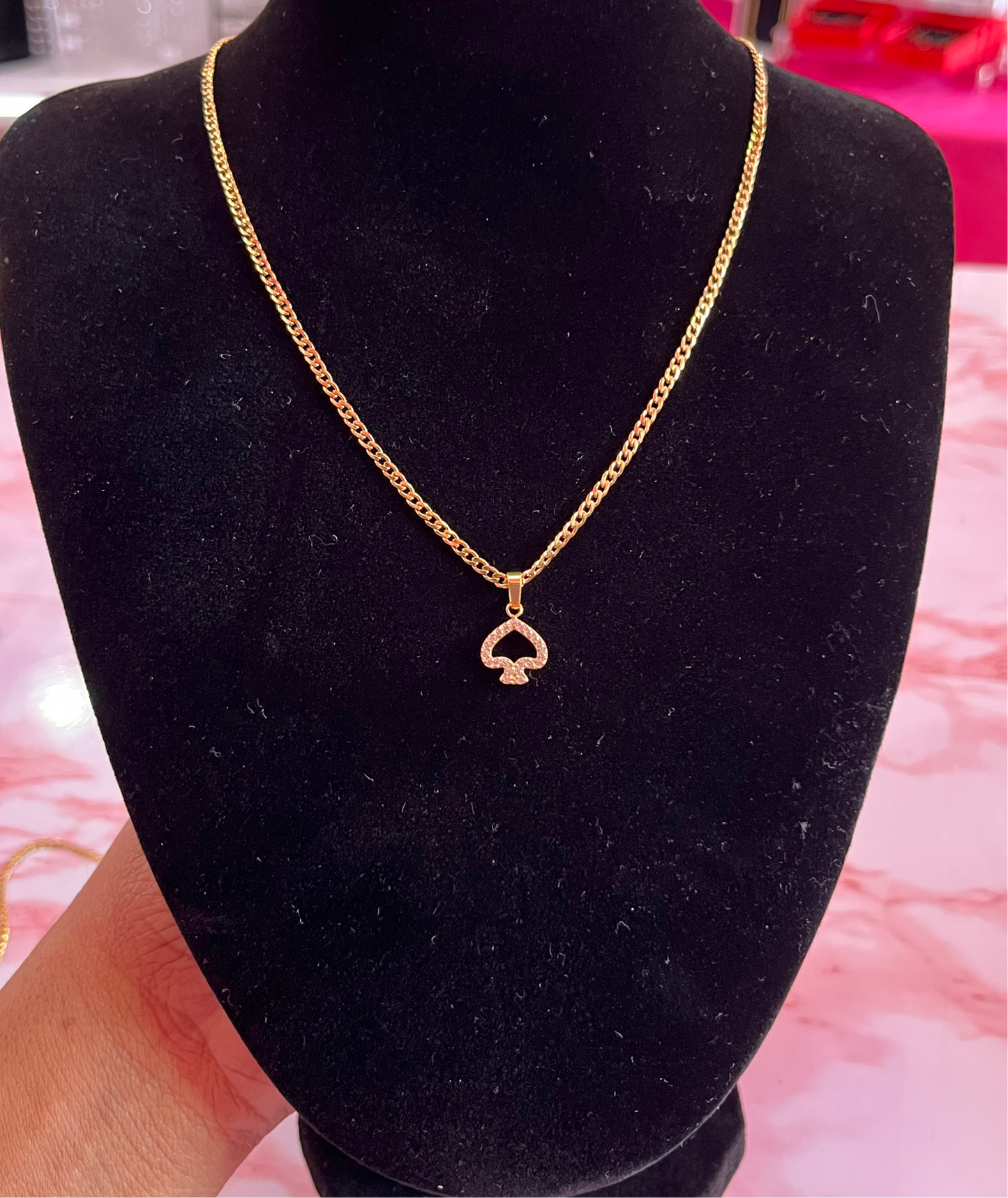 Icy Spade Necklace