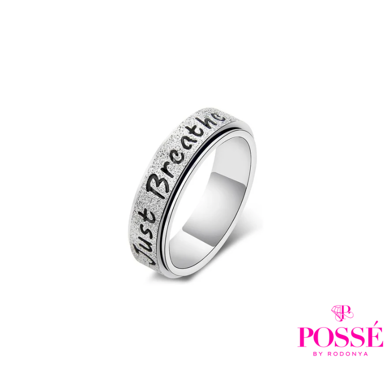 JUST BREATHE Fidget Spinner Ring