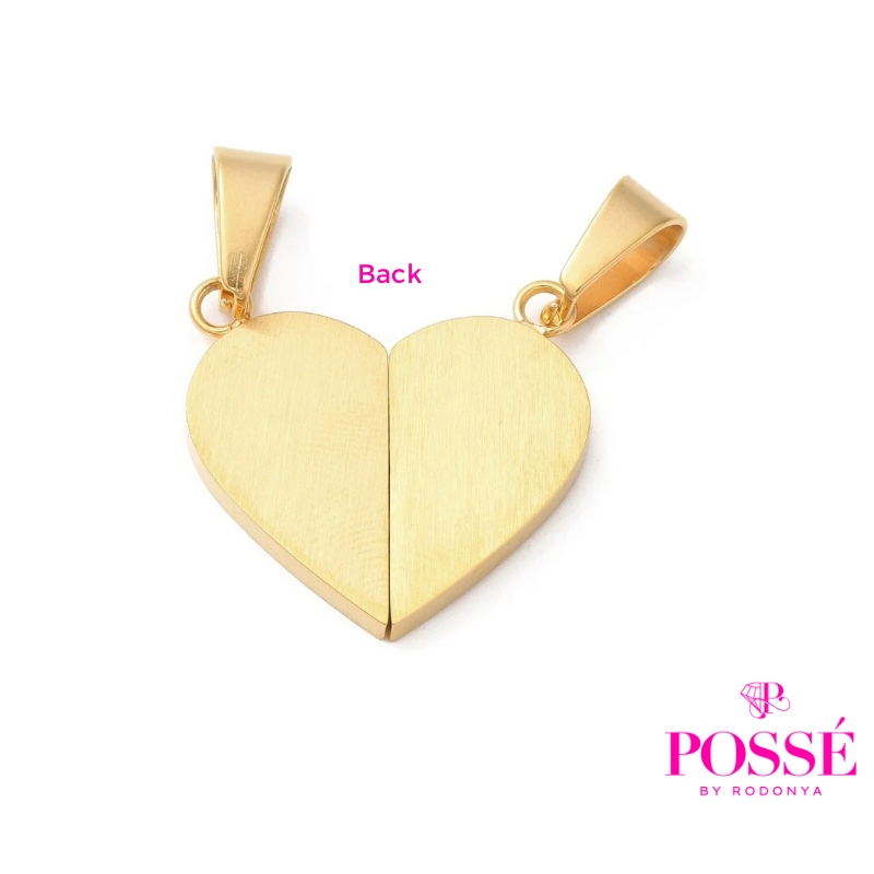 STAMPED LOVE Engravable Couple’s Pendant Set