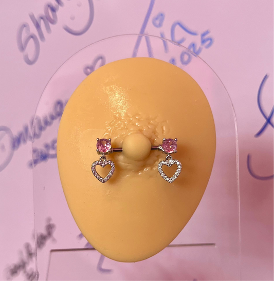Double Trouble Nipple Piercings