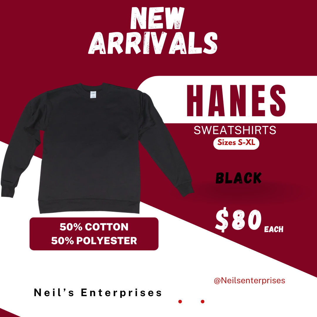 HANES Sweatshirt - Black