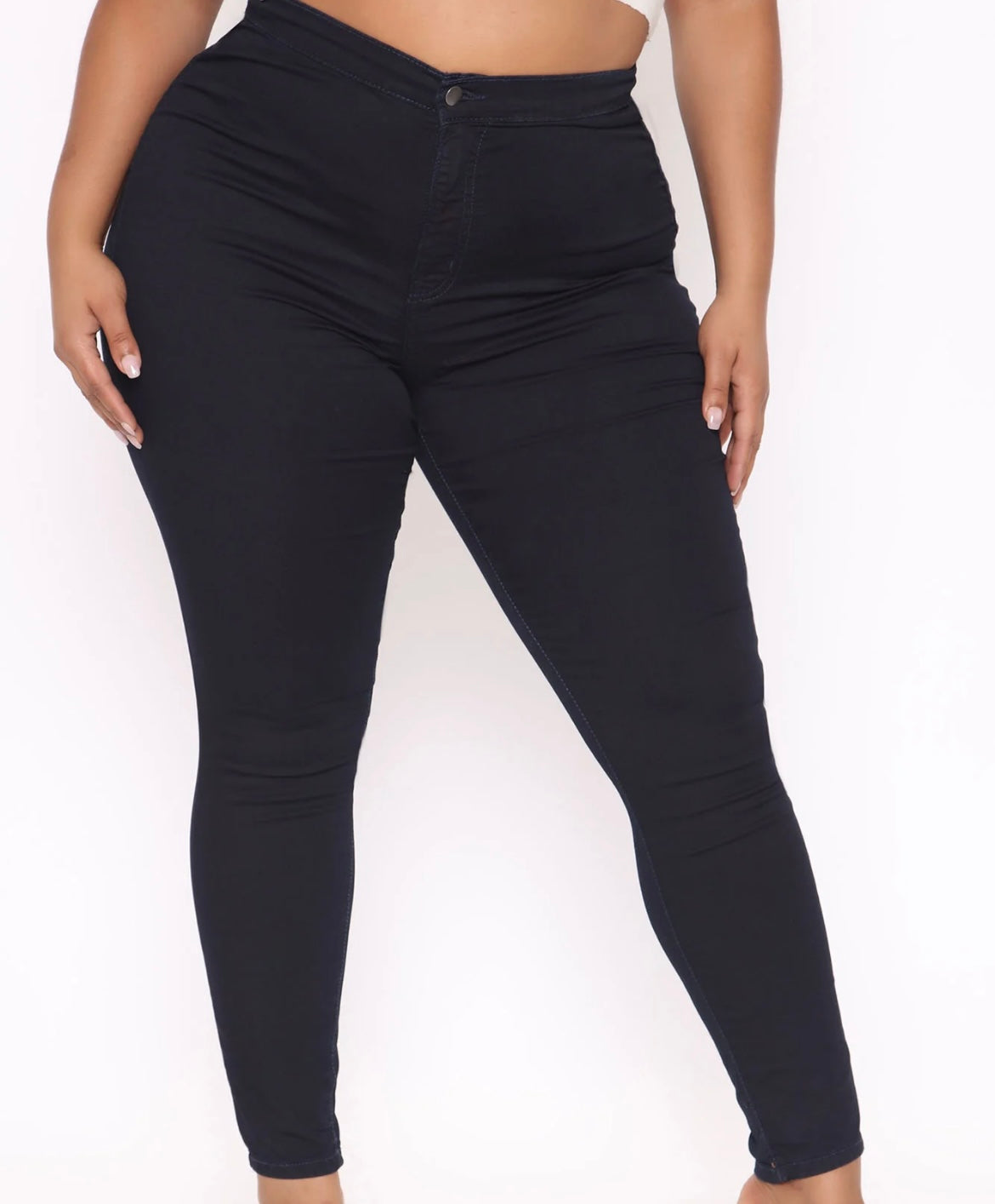 Super High Waisted Skinny Jeans - Black