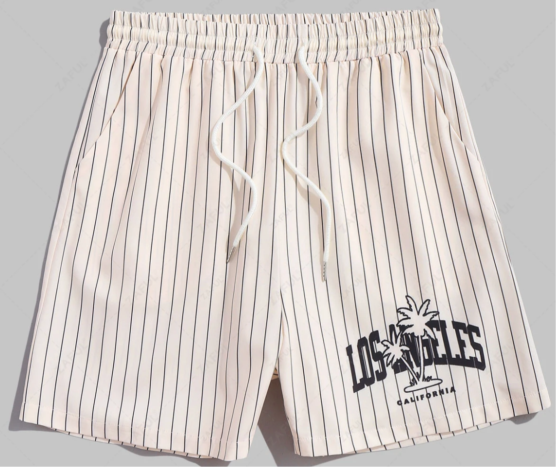 White/Black Strip Los Angeles Pants