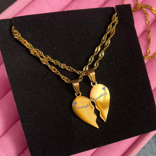 BETTER TOGETHER Necklace Set With Ready Done Engraving