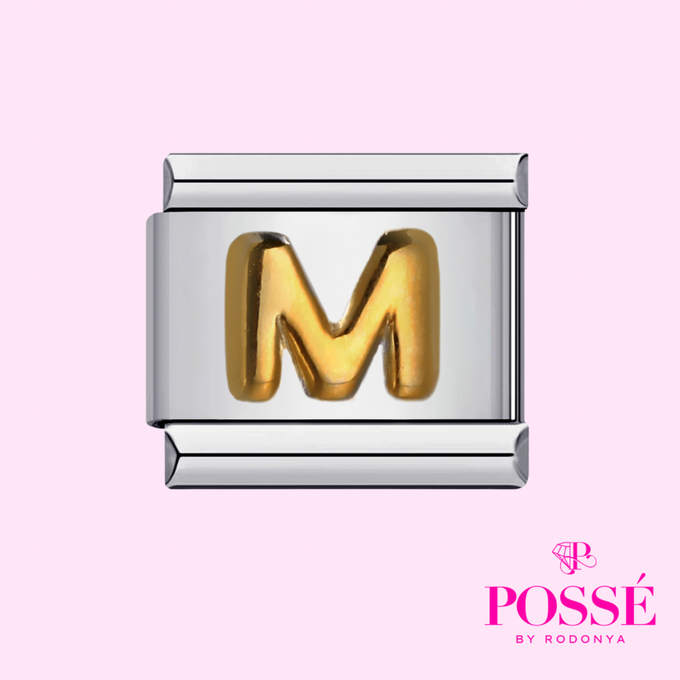 Gold Letter Elixir Charm