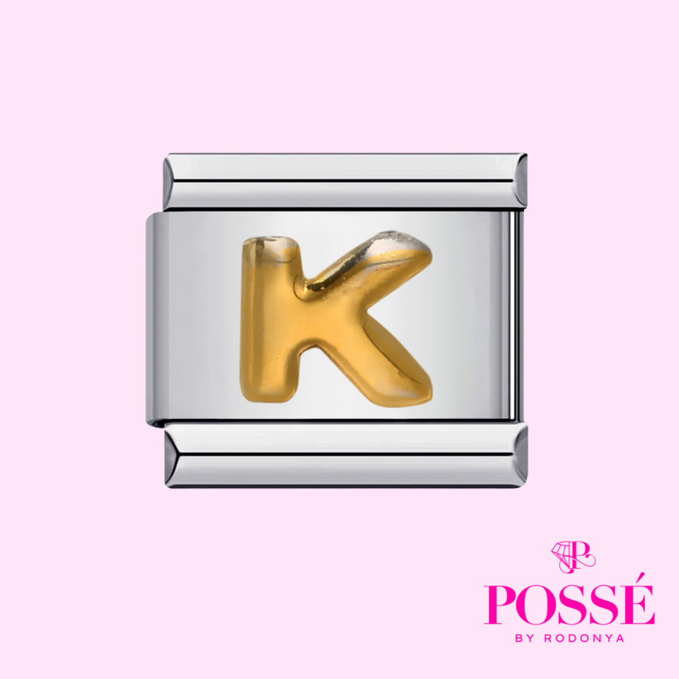 Gold Letter Elixir Charm