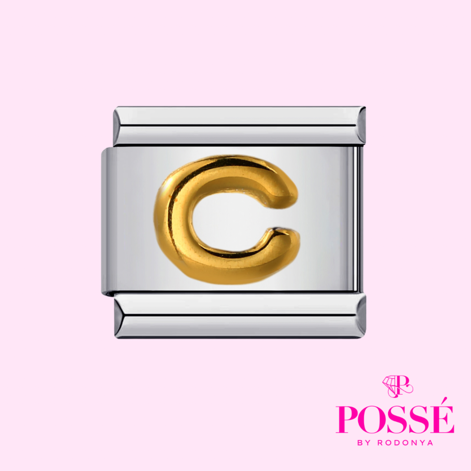 Gold Letter Elixir Charm