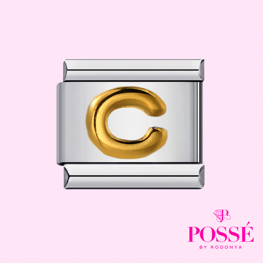 Gold Letter Elixir Charm