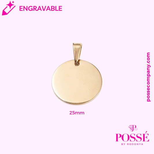 Engravable DISK Charm