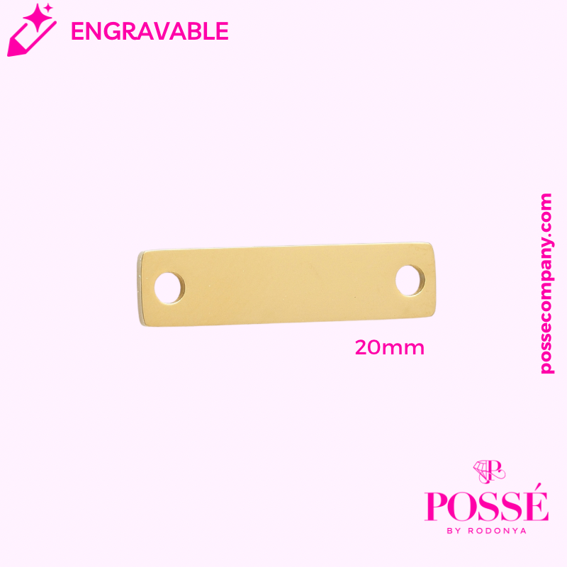 Engravable Mini Plate Pendant (for Necklaces or Bracelets)