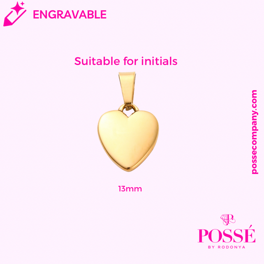 FOREVER MINE Heart Engravable Charm