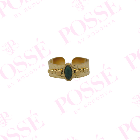 Emerald Luv Cuff Ring