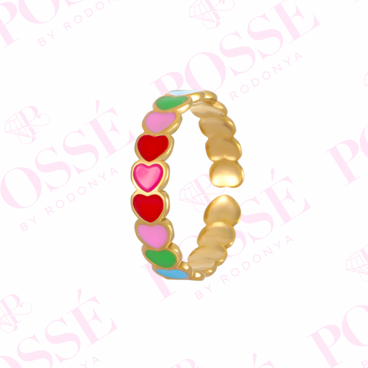 Sweet Heart Cuff Ring