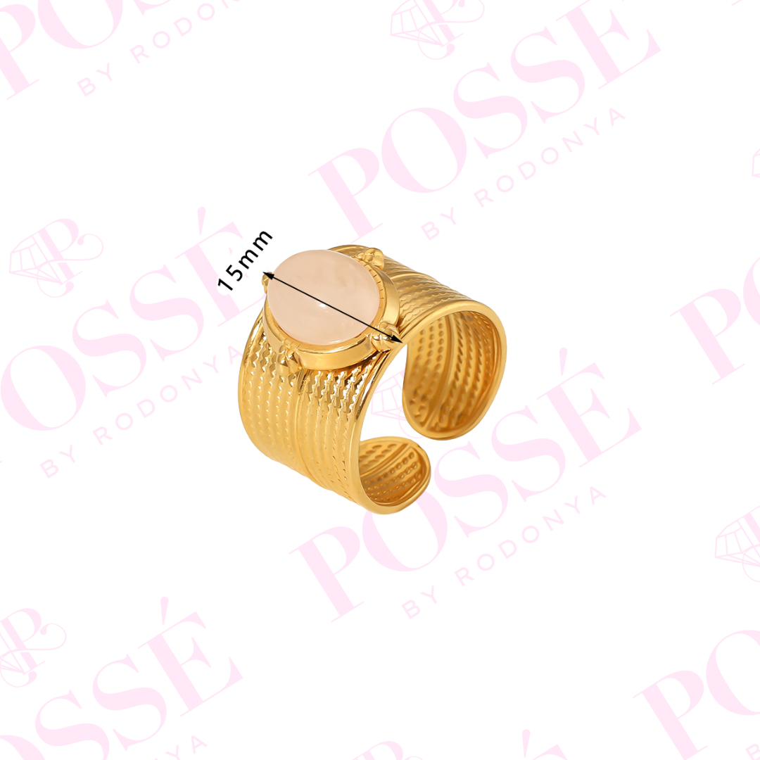 PINK PEARLA Cuff Ring