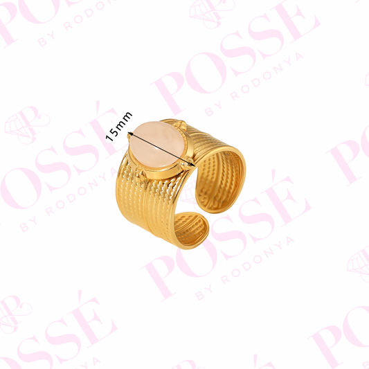 PINK PEARLA Cuff Ring