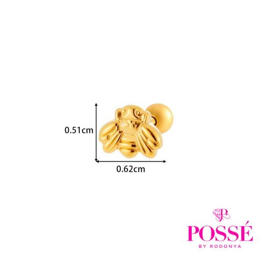 HONEY BEE Screwback Stud (1pc)